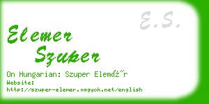 elemer szuper business card